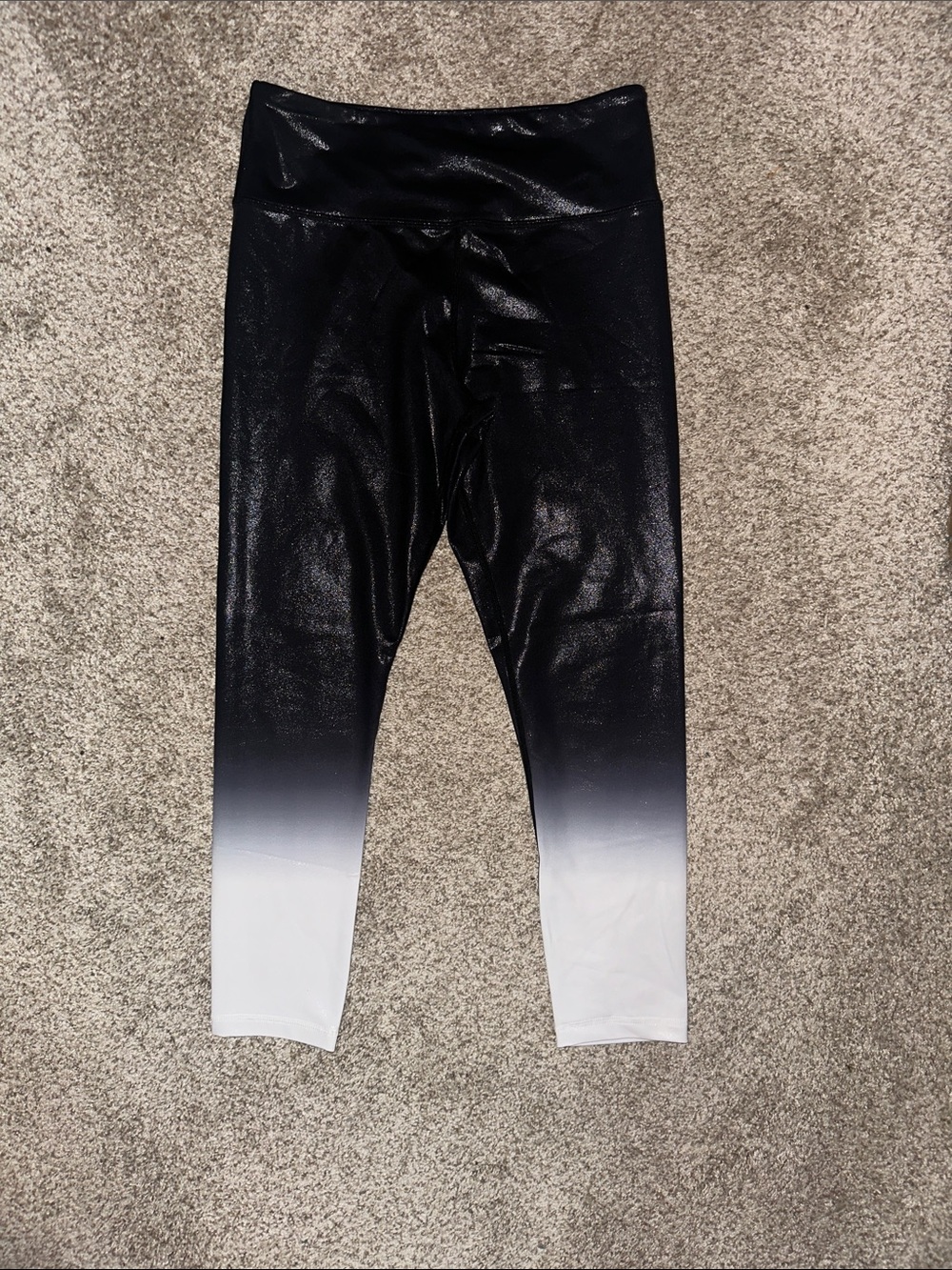 Women's Zyia Ombre Black-to-White High-Waist Leggings